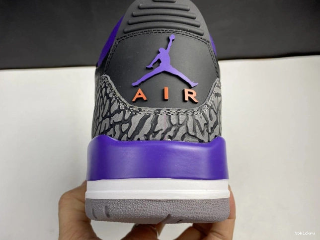 Rep TBK Black Court Air 050 Jordan Purple 3 CT8532 Retro 0709